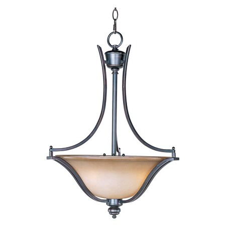 Maxim Three Light Oil Rubbed Bronze Wilshire Glass Up Pendant 10173WSOI